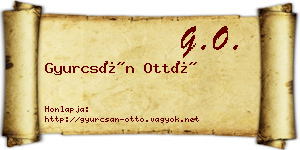 Gyurcsán Ottó névjegykártya