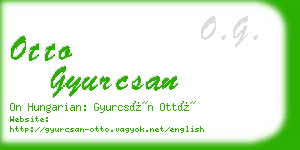 otto gyurcsan business card